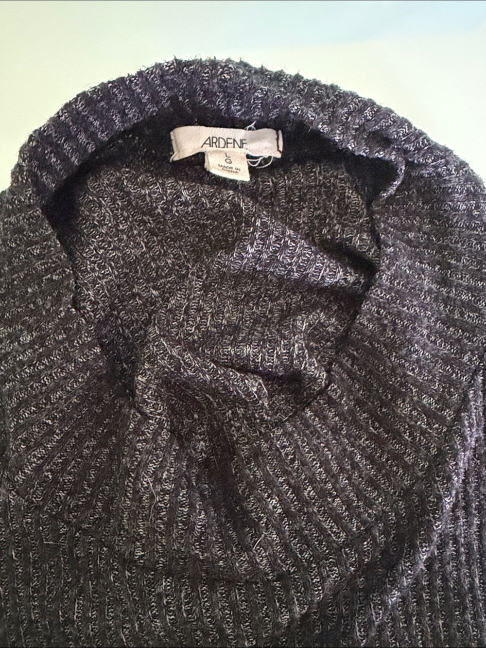 Ardene Black Crew Neck Cropped Sweater - Picture 2 of 4